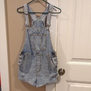 Denim Shorts Overalls